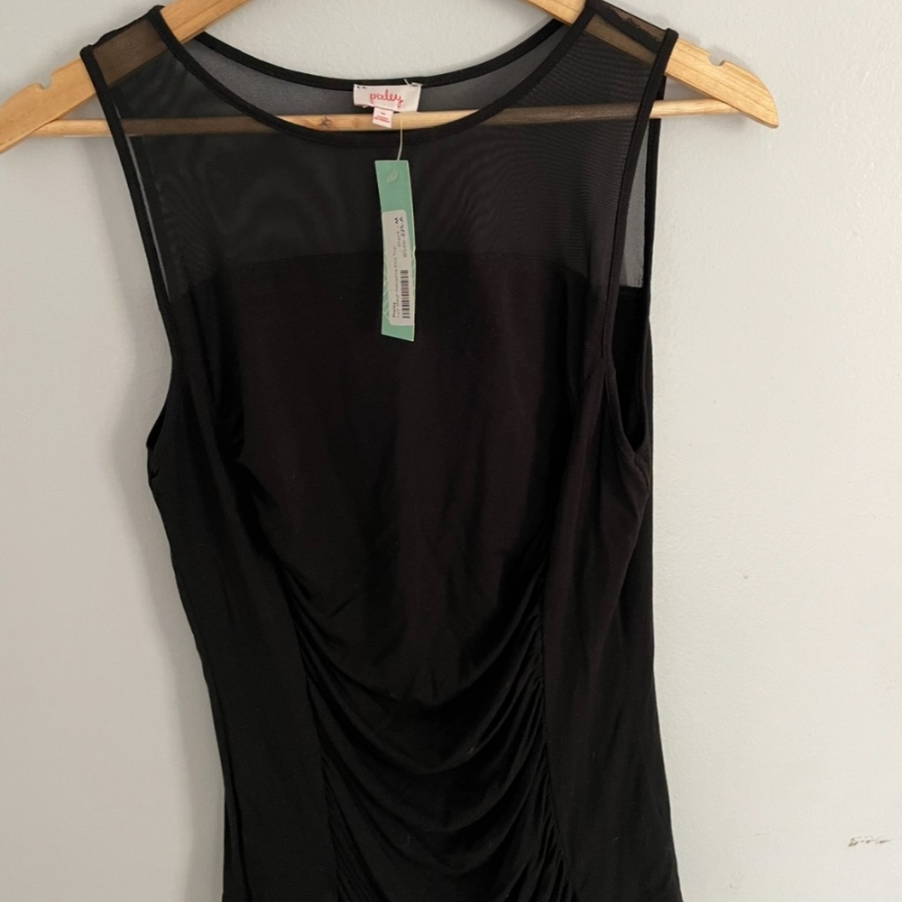 Pixley mesh neckline knit top M